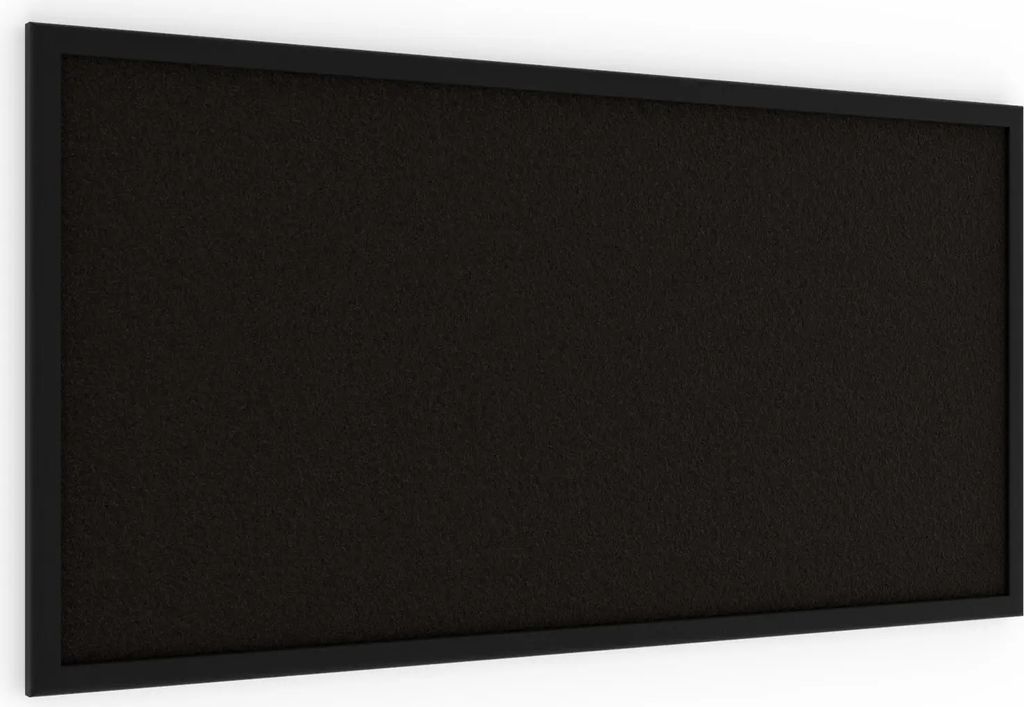 Pinnwand, Korktafel in Schwarz, 80x40 cm, Holzrahmen - Produktbild 