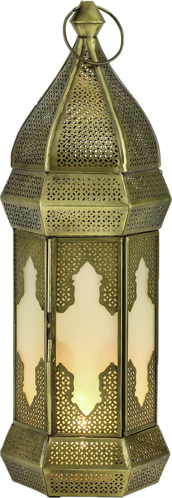 Lanterna decorativa orientale porta tea light Loujain bianco