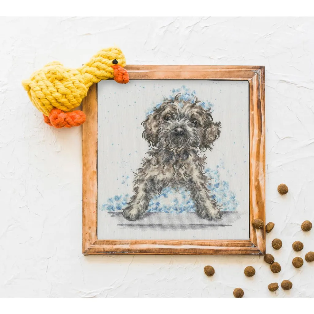 Broderie Point de Croix Compté Bubbles And Barks - Kit Complet 26cm - 2