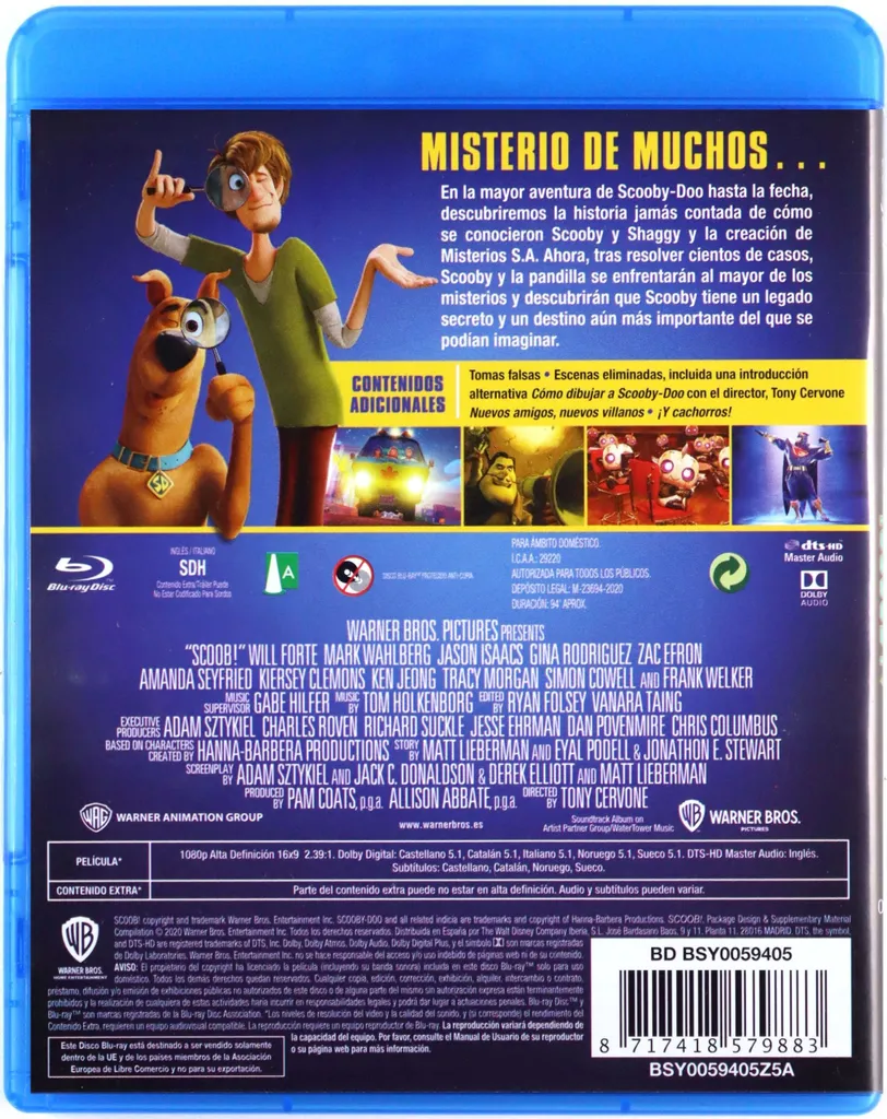Blu-ray Scooby ! Version Originale avec Finition Gommée de Collection
