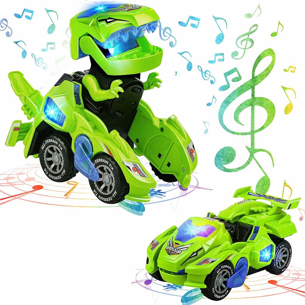 Dinosaurier Transformator Auto Spielzeug Transforming Licht und Musik Dinos Car 