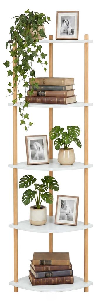 Relaxdays, estantería de esquina, dimensiones (alto x ancho Imagen del producto 