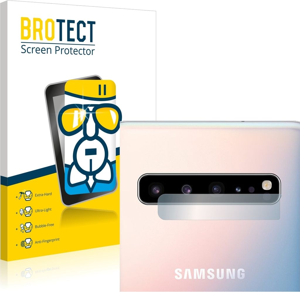 BROTECT Schutzglas für Samsung Galaxy S10 5G (NUR Kameraschutz) Schutzfolie Panzer Folie Glas Display Schutz klar