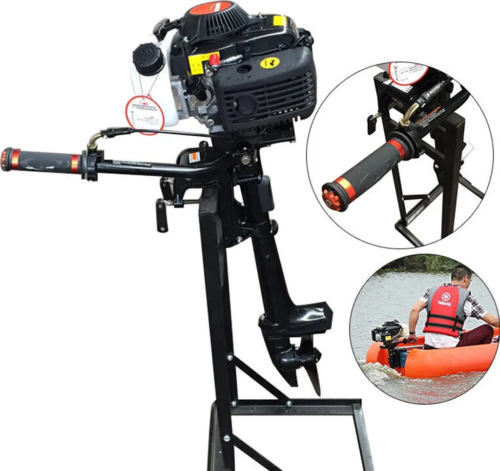 Moteur pour Bateau de Pêche 4HP 4 Temps Idéal pour Barque et Annexe 2.8KW