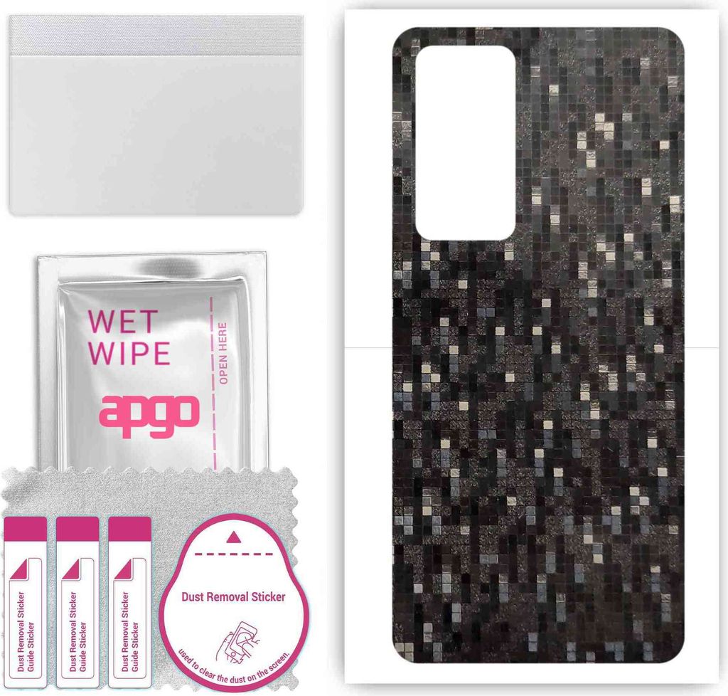 apgo Rückseite Schutzfolie, Skin, kompatibel mit Xiaomi 12T Pro, Hinten Displayschutzfolie aus Vinylfolie, kratzfest, einfache Montage - Carbon Bl...