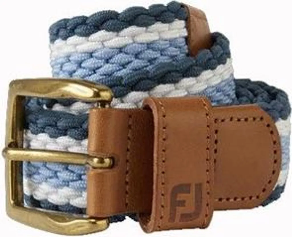 Ceinture de golf tressée rayée Footjoy bleue - Accessoire Performance