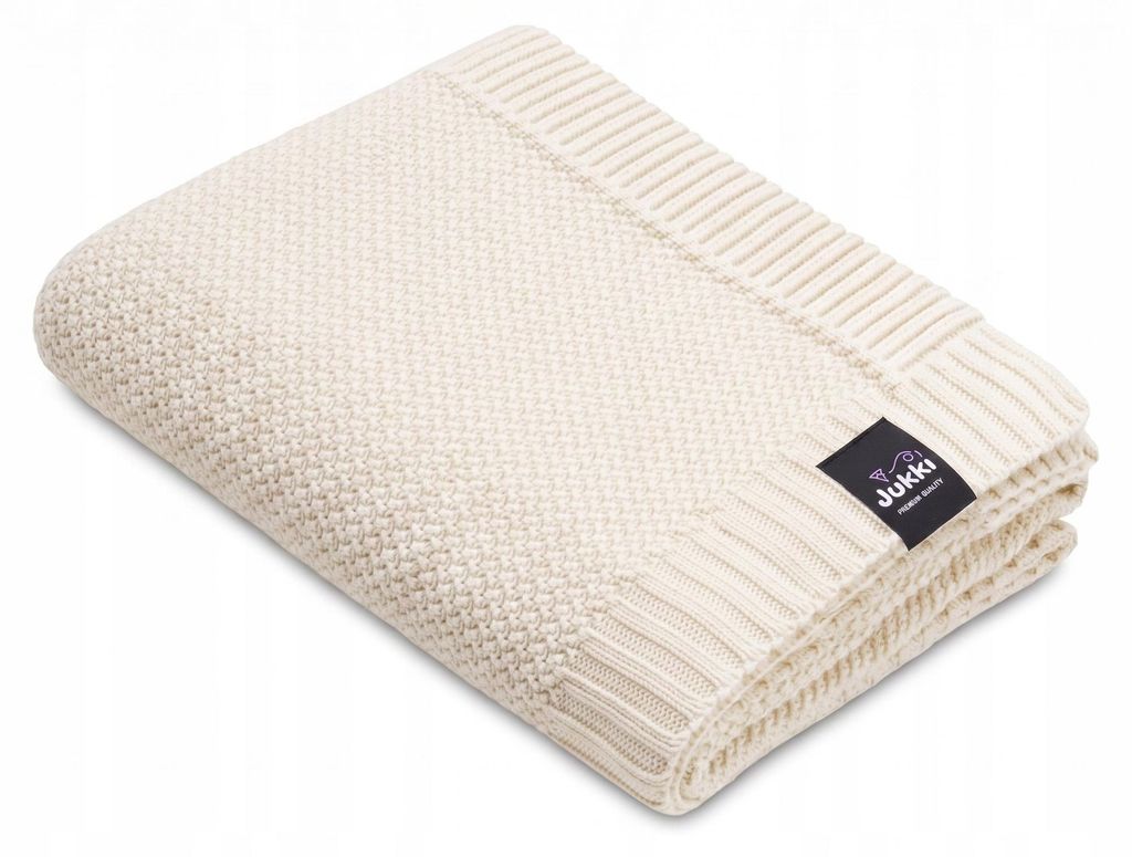 Jukki Strickdecke 80x100 cm aus 100% Baumwolle – Babydecke, Produktbild 