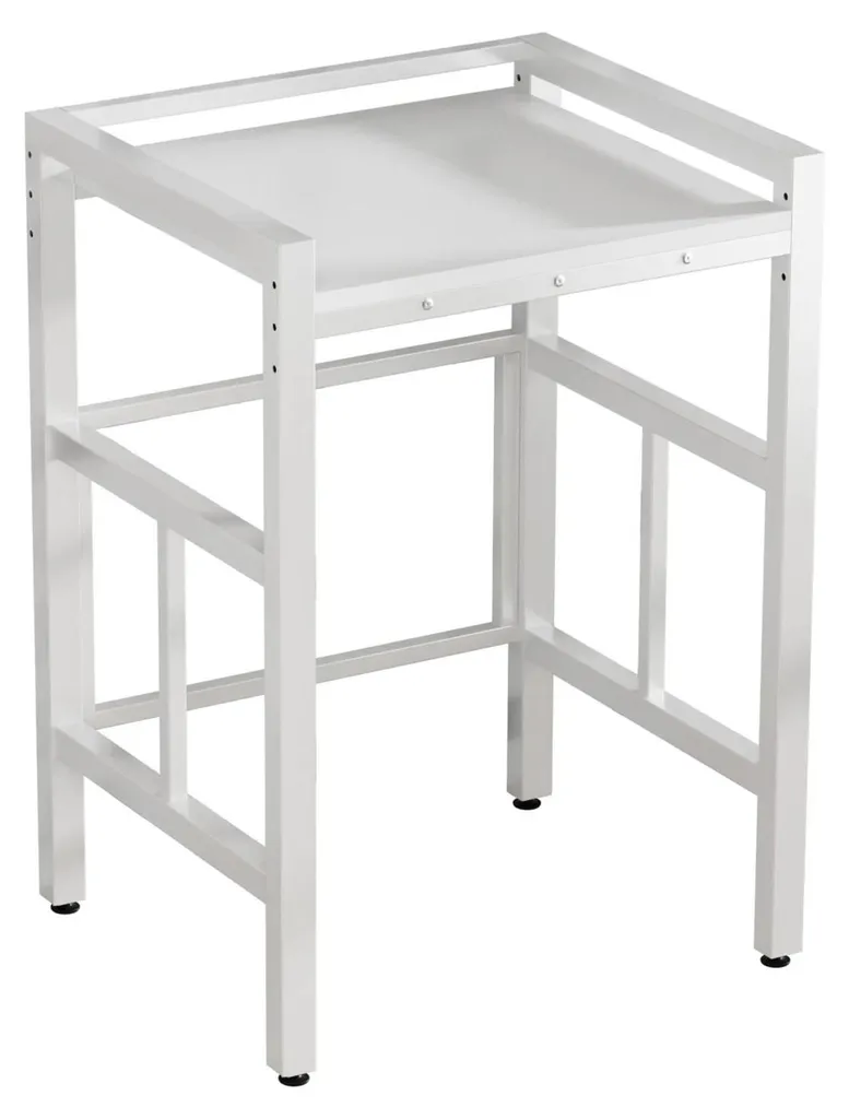 Étagère lave-linge gain de place - Solution rangement acier pour salle de bain