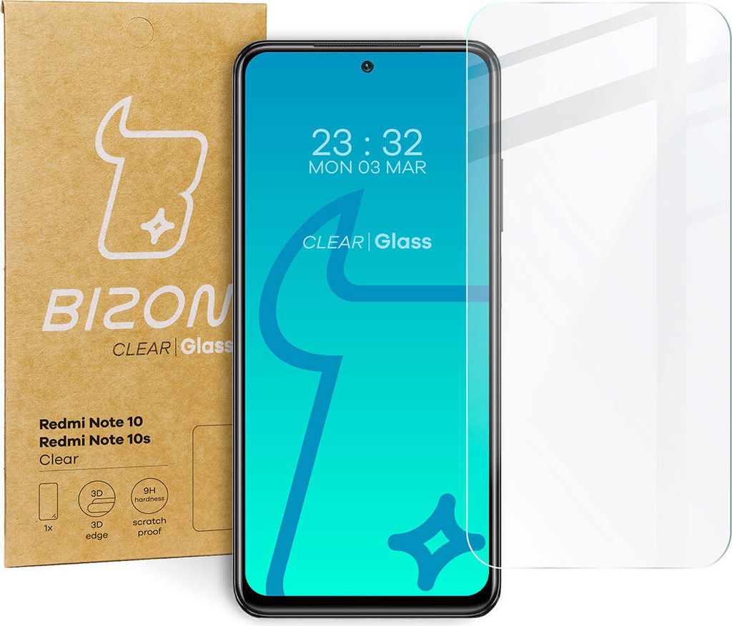 Bizon Glass Clear Panzerglas für Xiaomi Redmi Note 10 / 10s Produktbild 