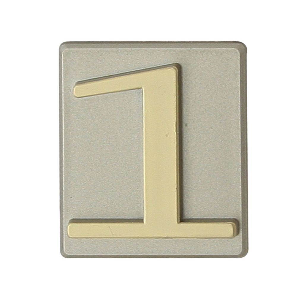 DOMINO Hausnummer Briefkasten Selbstklebend - 1 | 3D Türnummer Adressnummern Aufkleber | Hausnummern Klebend | Klebezahlen Wetterfest | Zahlen zum...