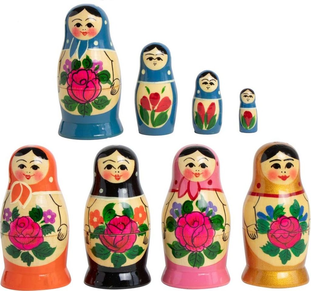 Matrjoschka Rossijanotschka 9 cm, verschiedene Motive Produktbild 