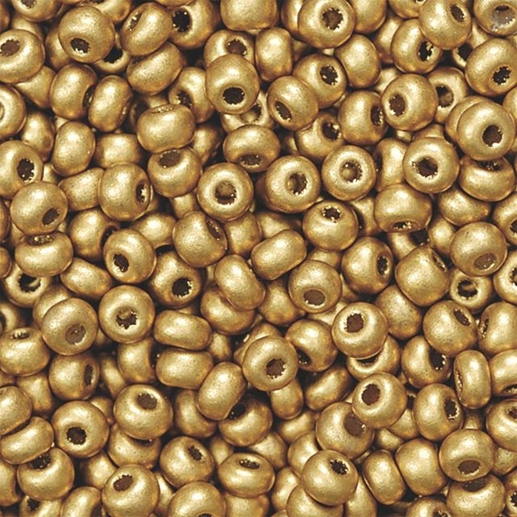 Rocailles 2,5 mm ocker VE=6x13g