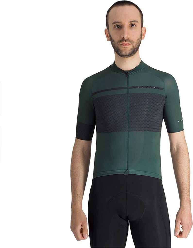 Tsunami Tourmalet Kurzarm-radtrikot Grün M Mann Grün M