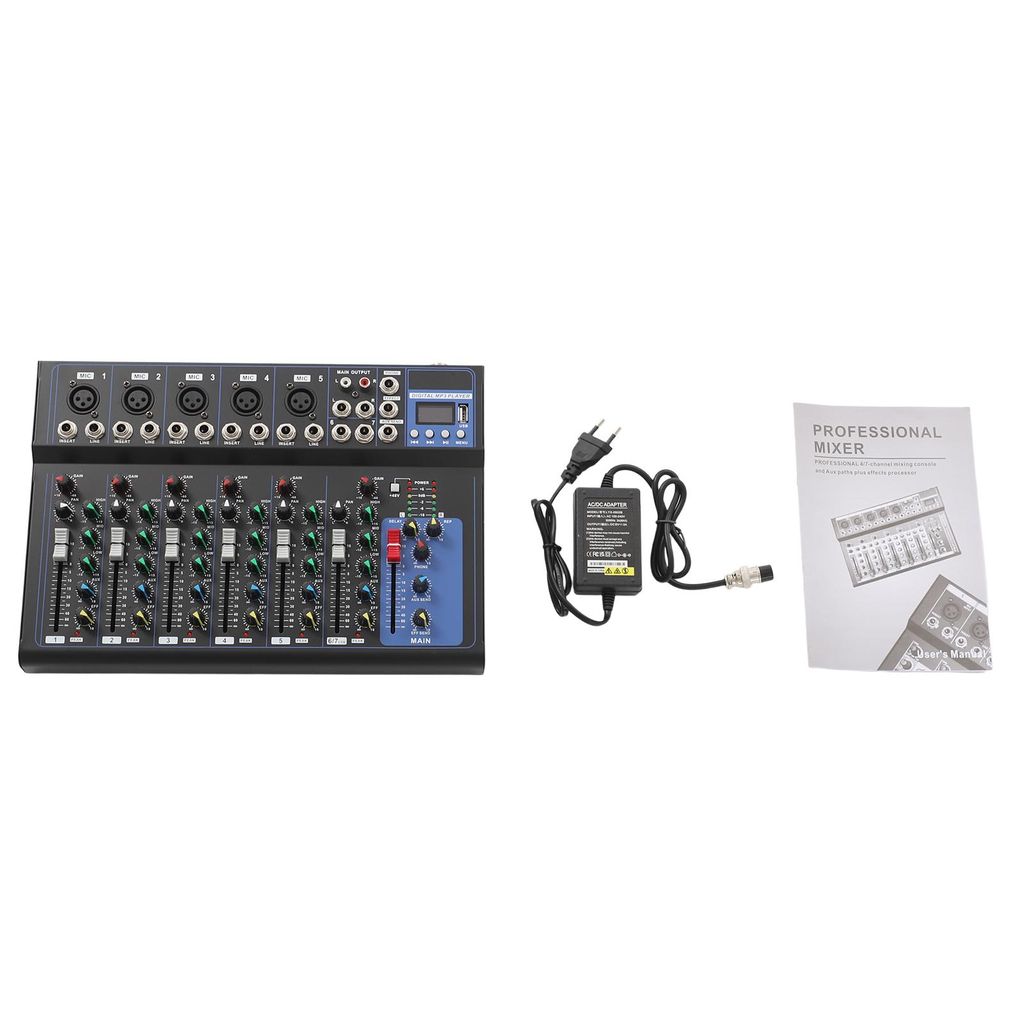 Table de mixage audio 7 canaux, table de mixage audio Image du produit 