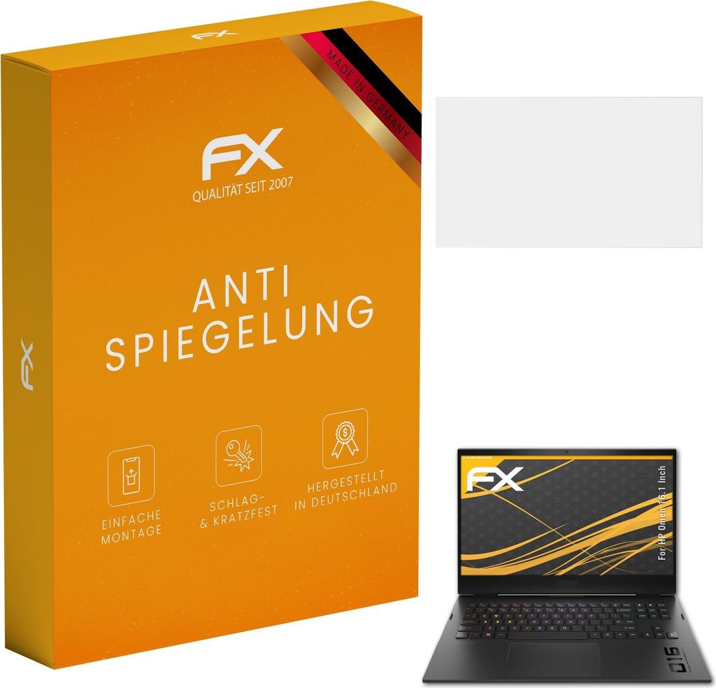 atFoliX FX-Antireflex 2x Schutzfolie kompatibel mit HP Omen (16.1 Inch) Displayfolie