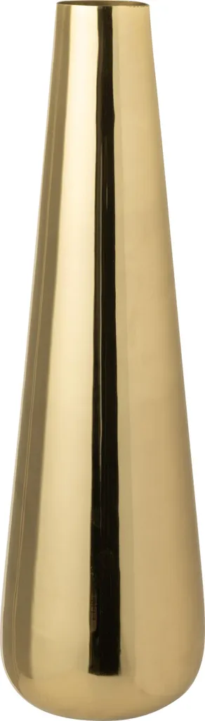 Grand Vase de Fleurs Design en Aluminium Doré pour Salon Moderne