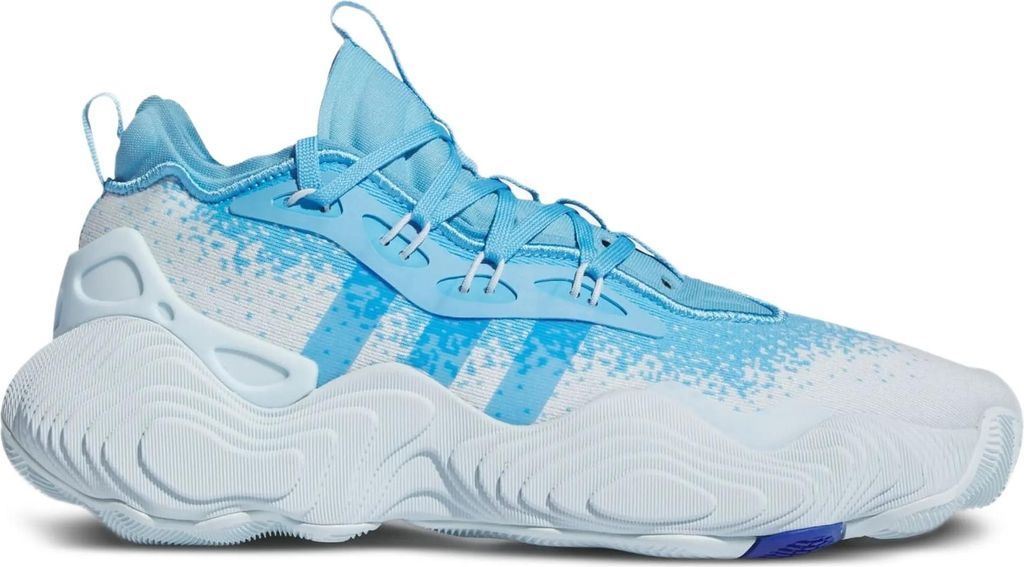 A single Adidas Trae Young 3 basketball shoe is shown against a white background.