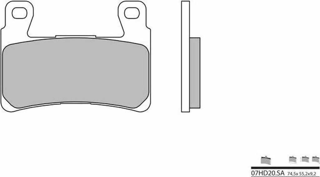 Brzdové doštičky BREMBO Street zo spekaného kovu - 07HD20SA Obrázok produktu 