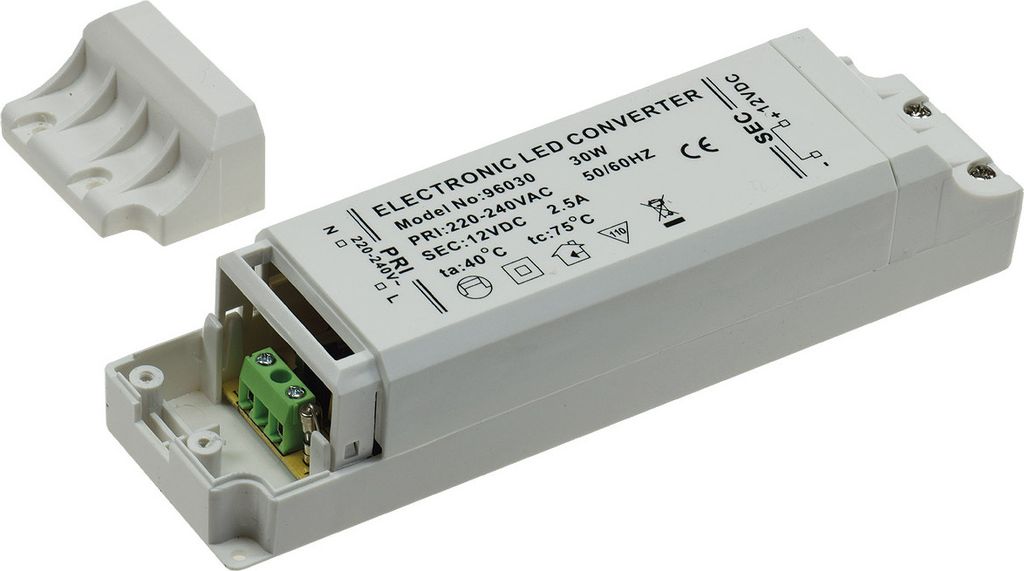 ChiliTec LED transformátor CT-30-V2, 1-30W 230V AC na 12V=, Obrázok produktu 
