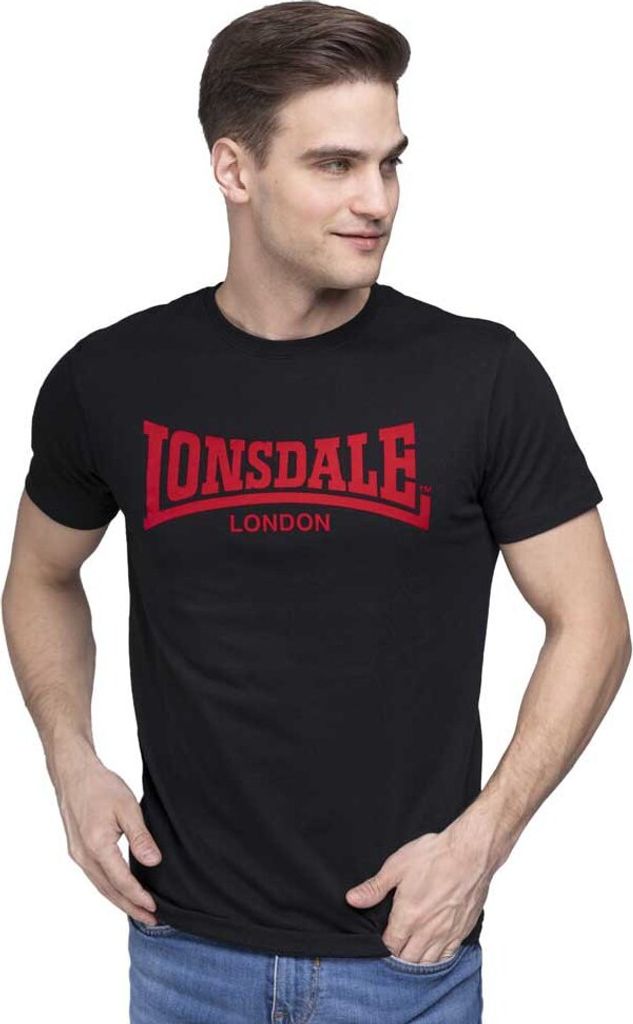 T-shirt homme coupe régulière LL008 ONE TONE Noir/Rouge L Image du produit 