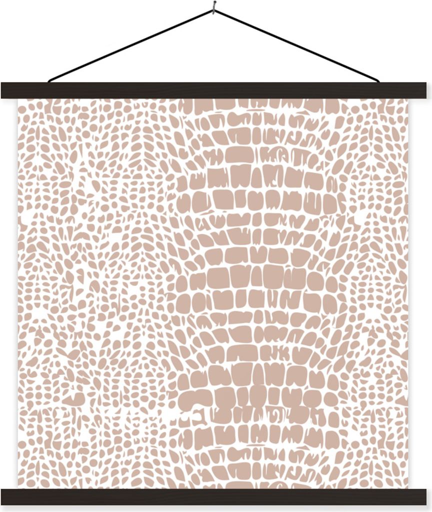 MuchoWow Textilposter Tiermuster - Schlange - Pastell 60x60 cm mit schwarzem Rahmen - Posteraufhänger