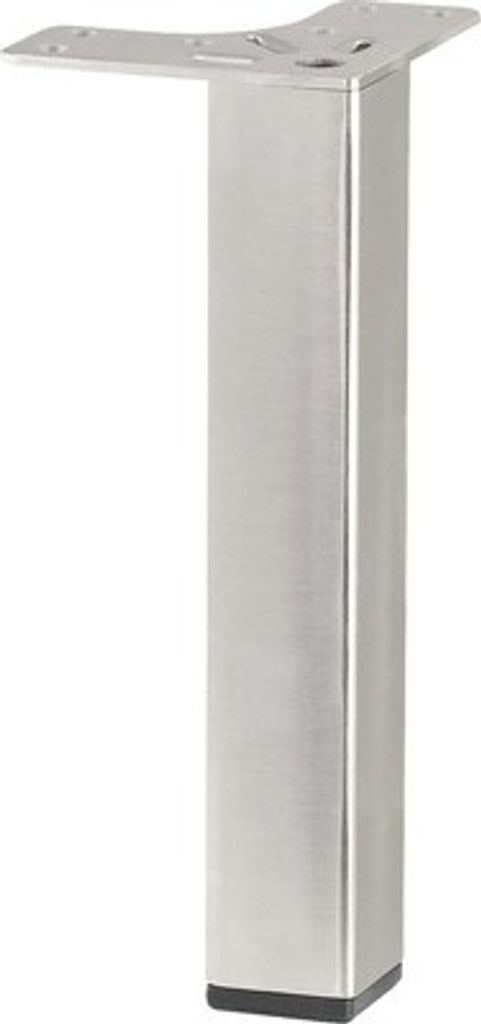 Tarrox Möbelfuß eckenbündig 15 cm 25 x 25 mm, Edelstahl Produktbild 