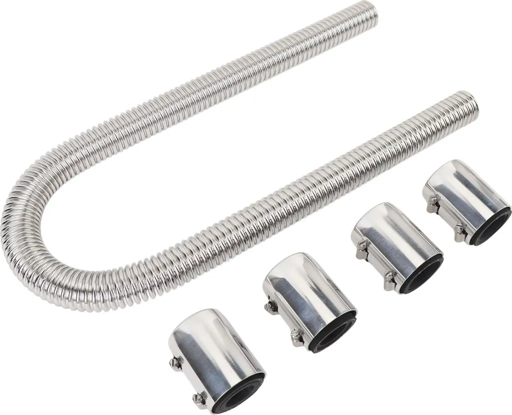Kit tuyau de refroidissement flexible 48'' en acier inox avec colliers