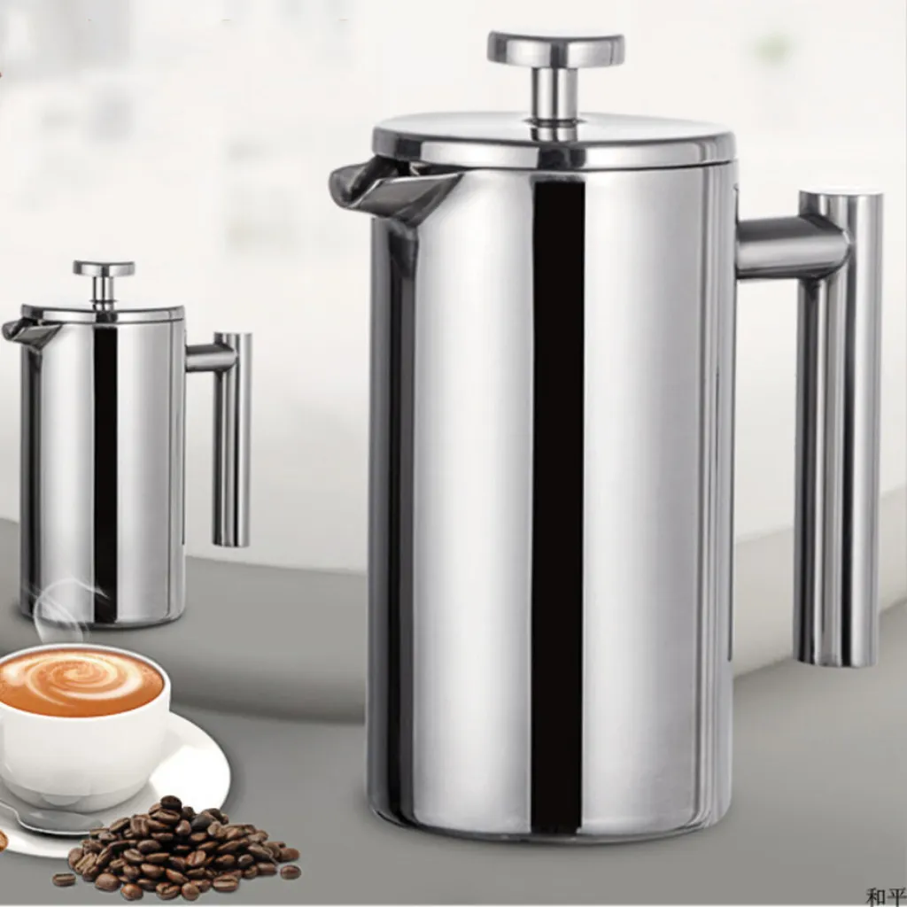 Caffettiera isolata da 6 tazze in acciaio inox lucido Olympia
