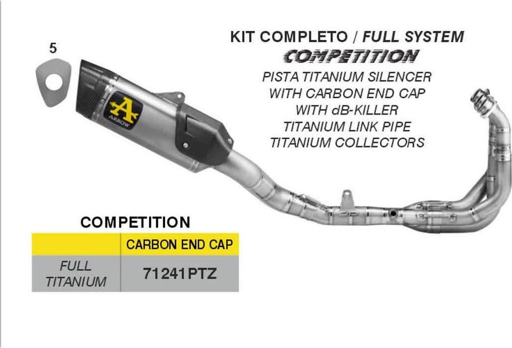ARROW COMPETITION Vollauspuff Titan für Yamaha YZF R9