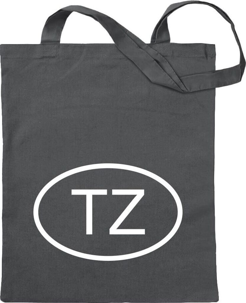 Kiwistar - Baumwolltasche - stahlgrau - Tansania TZ - Turnbeutel Fun Rucksack Sport Beutel Gymsack Ziehgurt