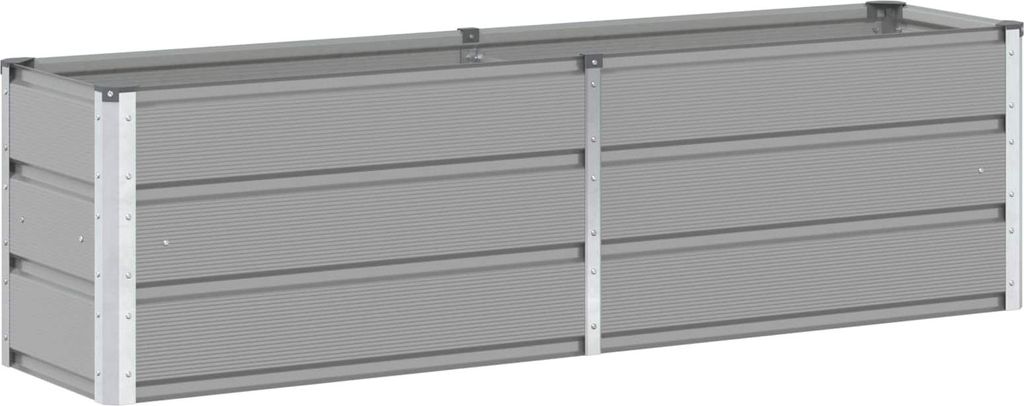 vidaXL Fioriera grigio chiaro 160 x 40 x 45 cm in acciaio Immagine del prodotto 