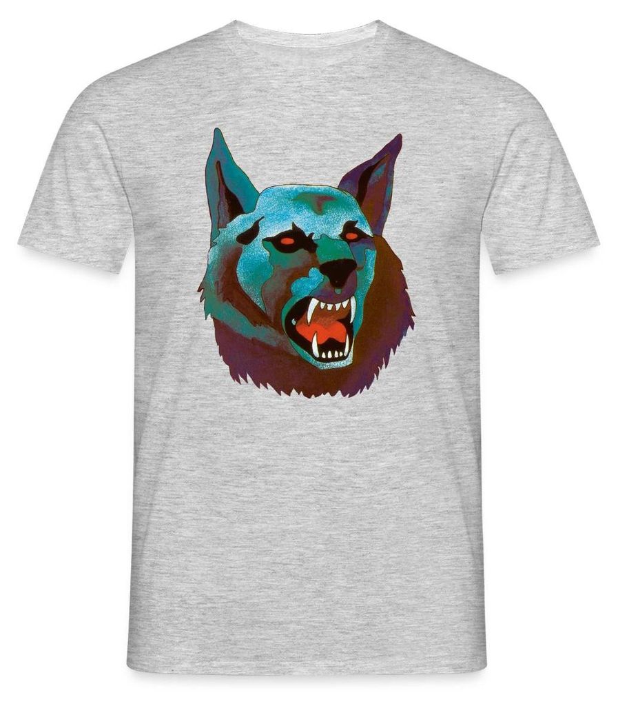 Spreadshirt Die Drei Fragezeichen Fragezeichen Und Der Karpatenhund Cover Männer T-Shirt, 3XL, Grau meliert
