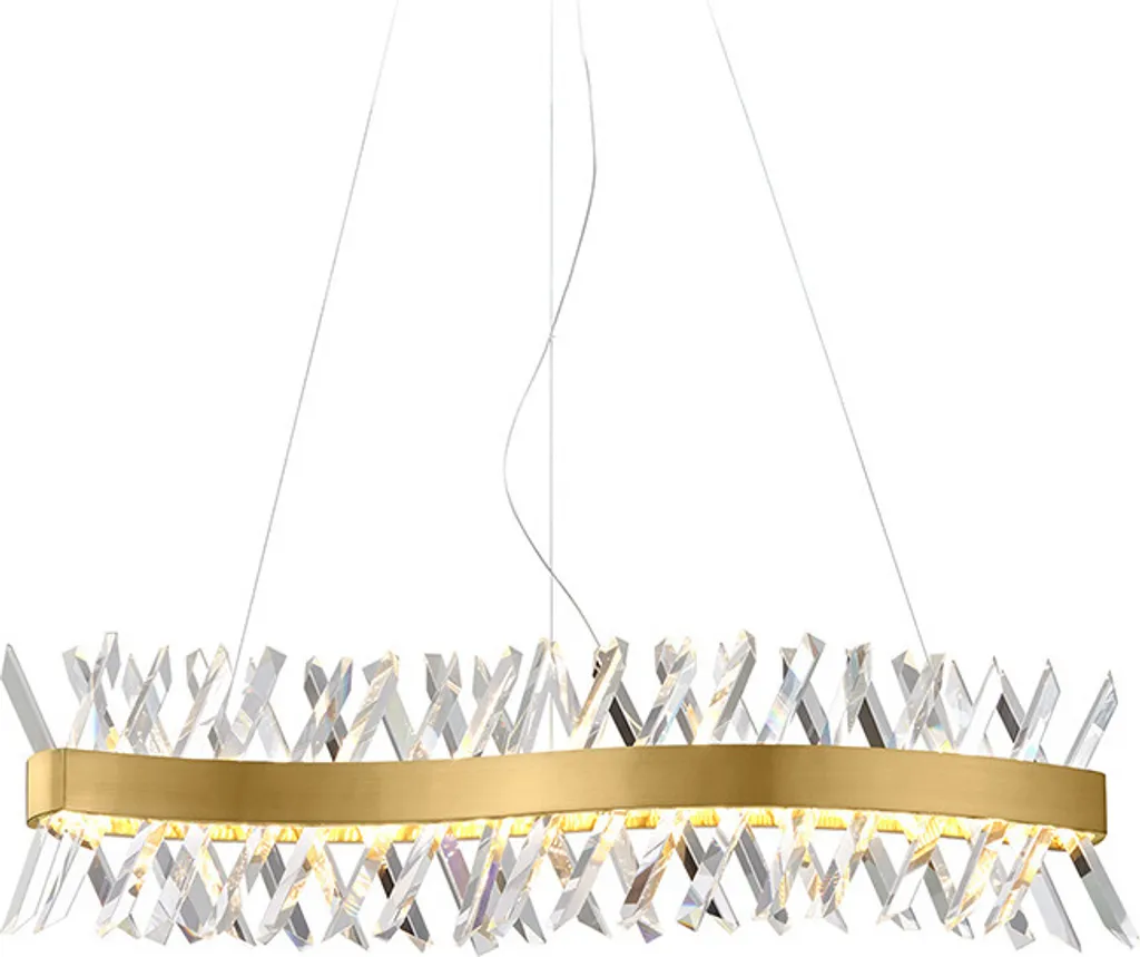 Lustre Long 85cm LED : Éclairage Parfait sans Éblouissement Cristal