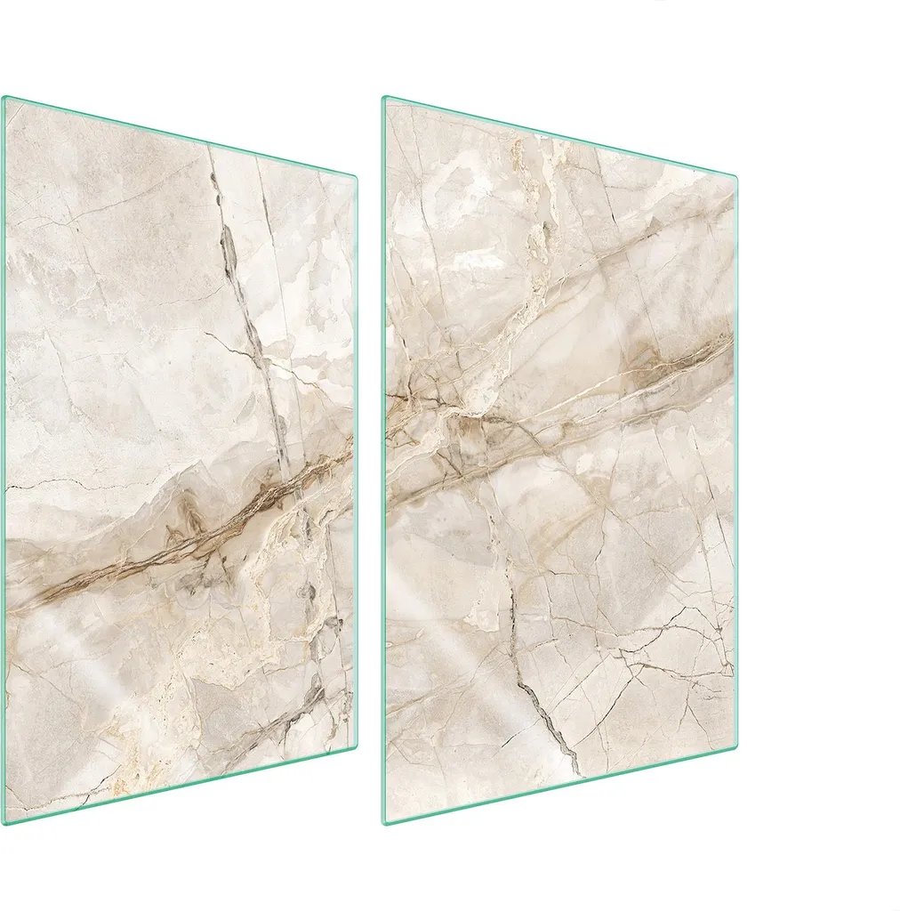 Piastre copri fornelli 2 pezzi 35x52 Copri piano cottura in ceramica tagliere in vetro marmo beige