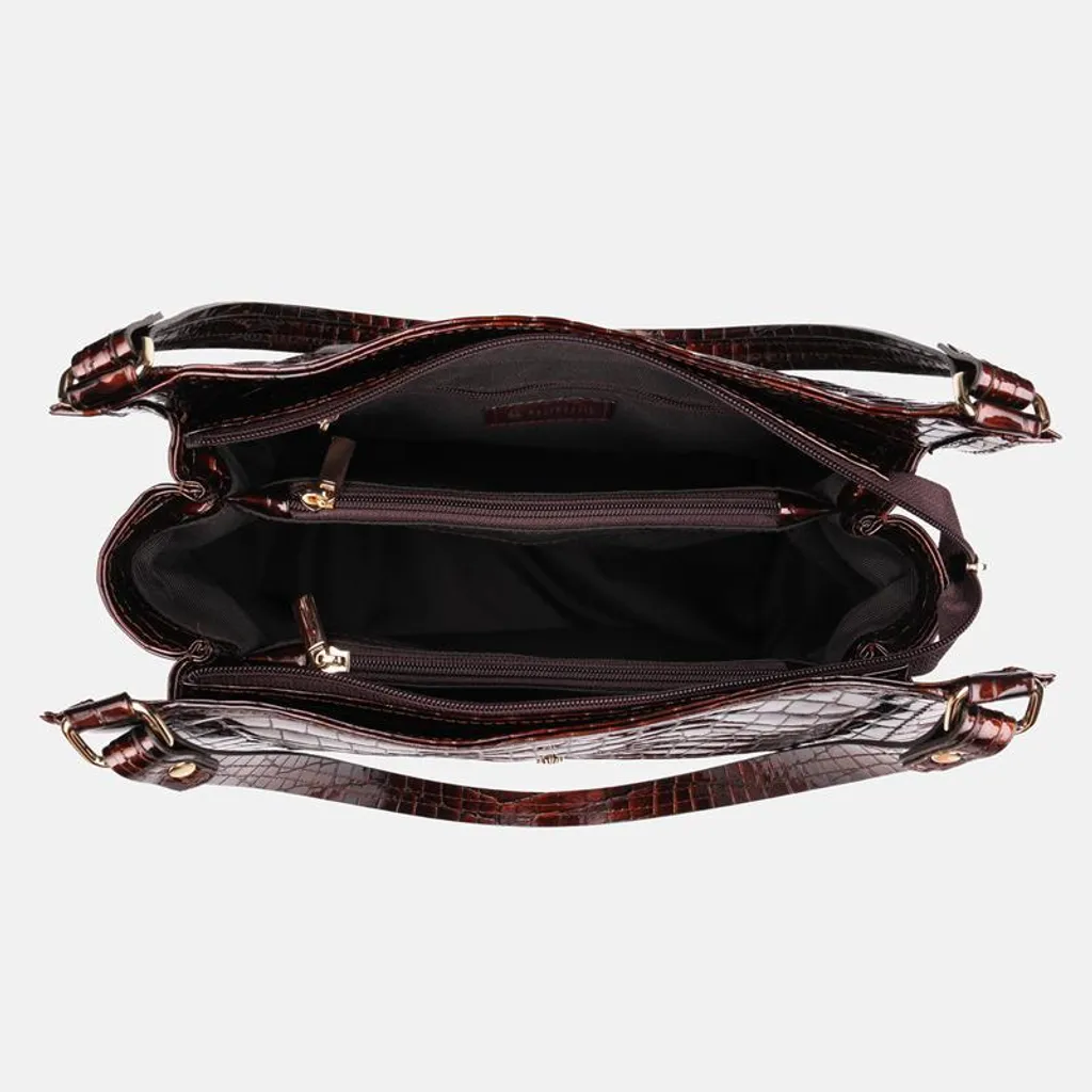 Sac à main cuir verni marron SOFIA : un classique chic et indémodable