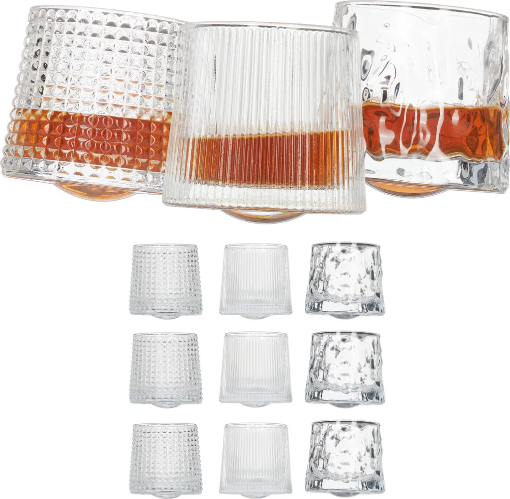 set di 12 bicchieri da whisky relaxdays