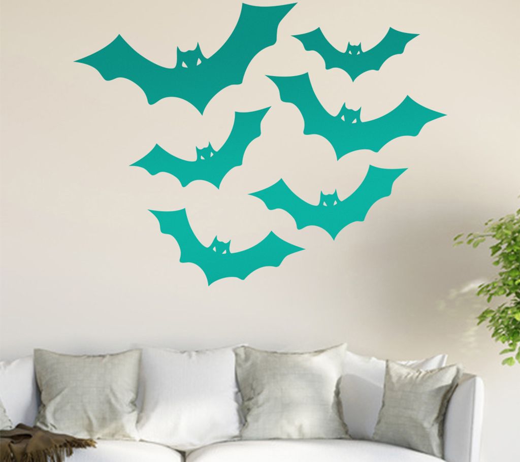 Fledermaus Schwarm Wandtattoo in 6 Größen - Wandaufkleber Wall Sticker - Dekoration, Küche, Wohnzimmer, Schlafzimmer, Badezimmer