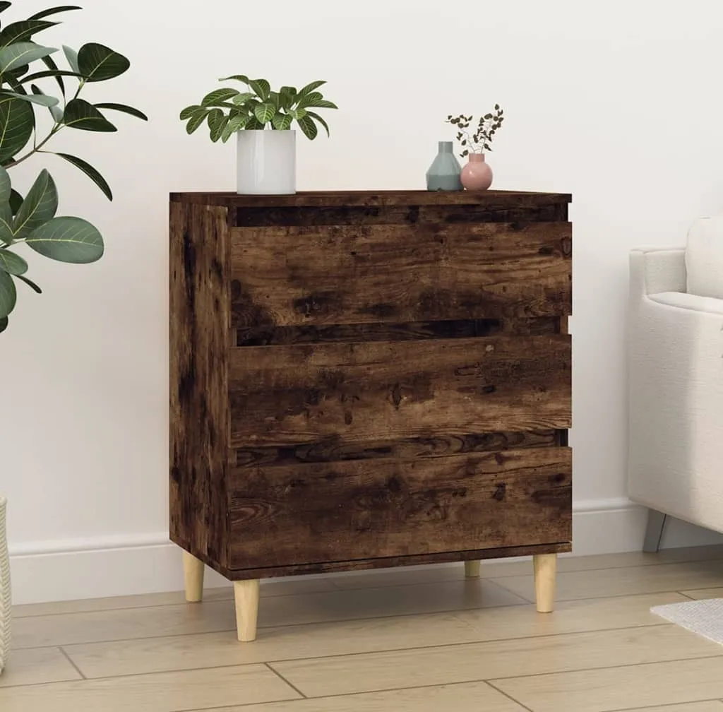 Credenza con Cassetto Rovere Fumo 71x35x65 cm in Truciolato 861575