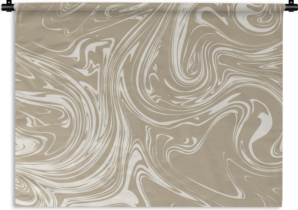 MuchoWow Wandteppich Wandbehang Marmor - Weiß - Muster 90x67.5 cm Tapisserie Dekoration Wandtuch - Fototeppich - Wand-Skulpturen
