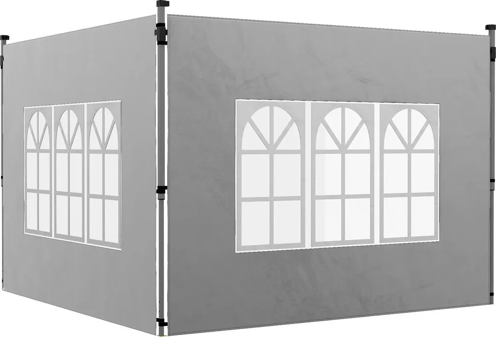 Murs de rechange pour barnum de jardin gris clair avec fenêtre 3m