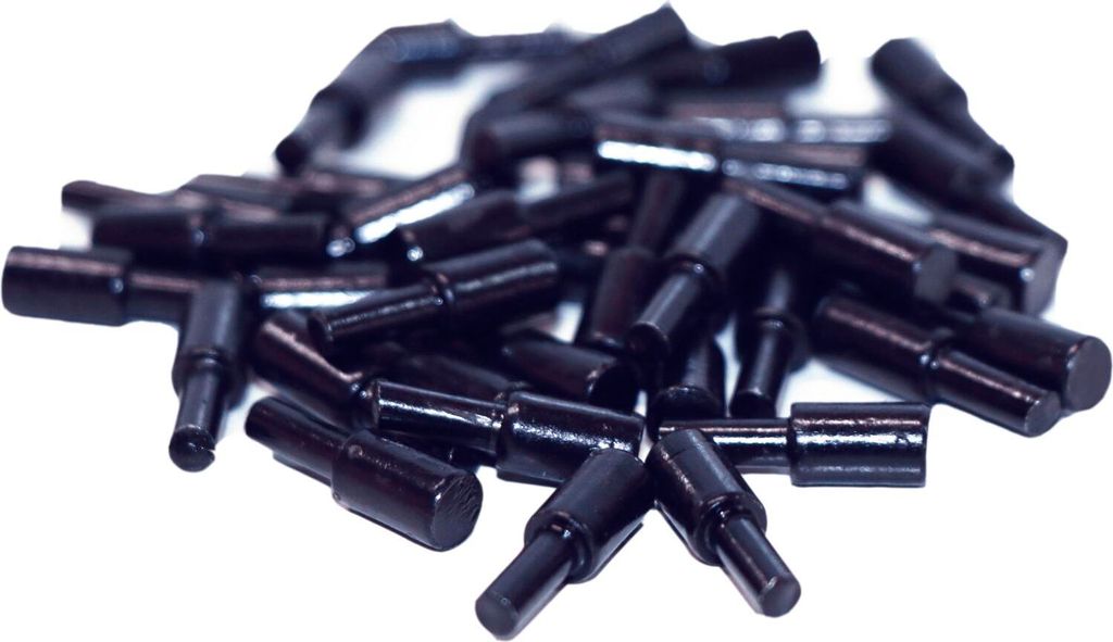 Steckbodenträger Mini, Bohr ø 3 mm, verzinkt schwarz, 40 Stück
