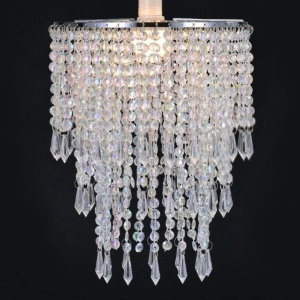 Lustre en cristal haut de gamme pour salon, luminaire chic 22,5x30,5 cm