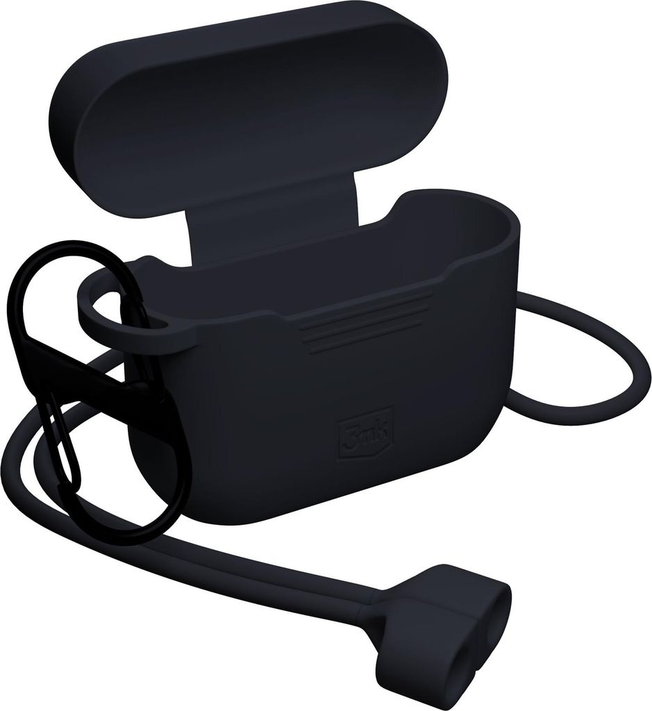Schutzhülle für Apple AirPods Pro 3, 3mk Silicone Earphones Case, Schwarz