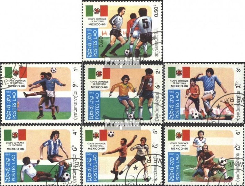 Briefmarken Laos 1985 Mi 813-819 (kompl.Ausg.) gestempelt Produktbild 