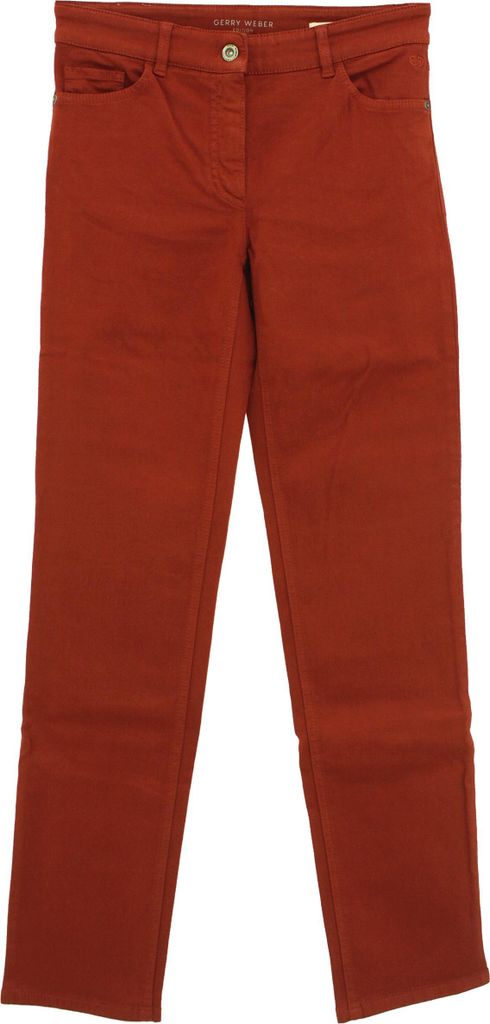 29628 Gerry Weber, Straight Fit, Damen Jeans Hose, Stretchdenim, rust red, D 46 W 36 L 30