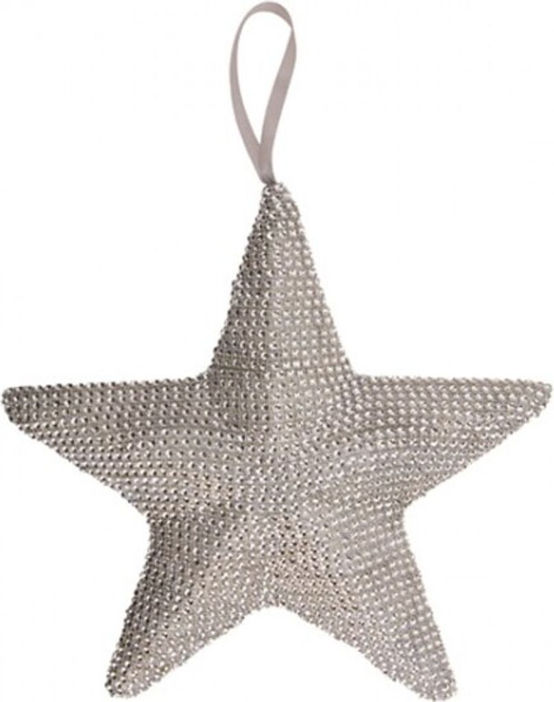 glänzende Hängedeko L 22 cm STERN silber oder gold Produktbild 