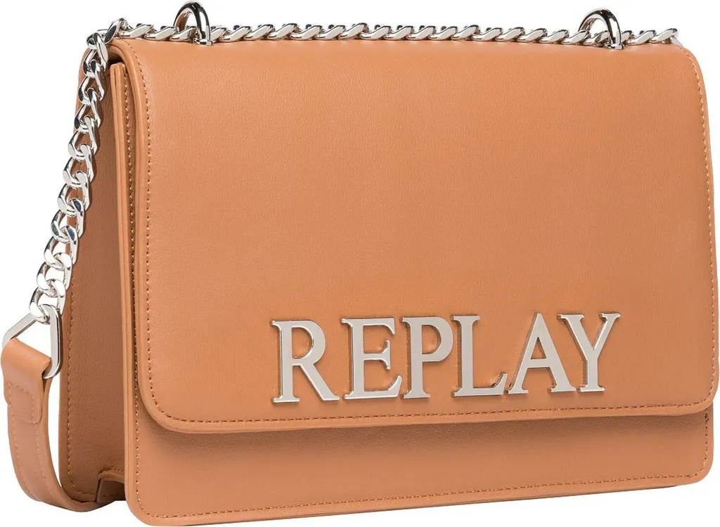 Sac à épaule bandoulière REPLAY Brick Brown en similicuir terracotta