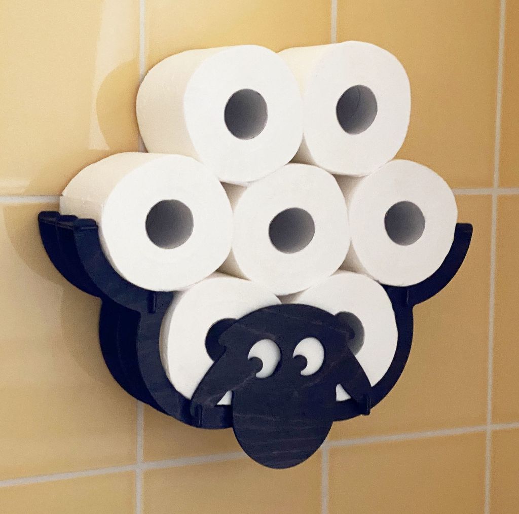 DanDiBo Toilettenpapierhalter Schaf Wand