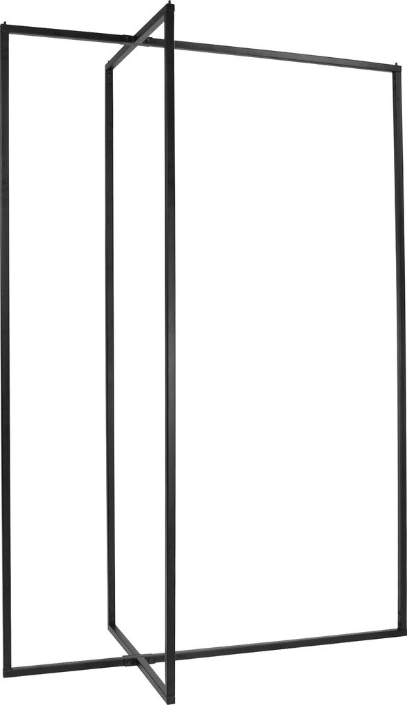 Natural Goods Berlin Kleiderständer KREUZ - Kleiderstange aus stabilem Metall - Freistehende Garderobenstange für Schlafzimmer, Wohnzimmer & Bür...