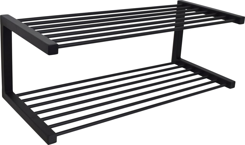 LOFT42 Hall Wandschuhregal – Metall – Schwarz Produktbild 1